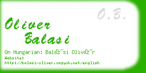 oliver balasi business card